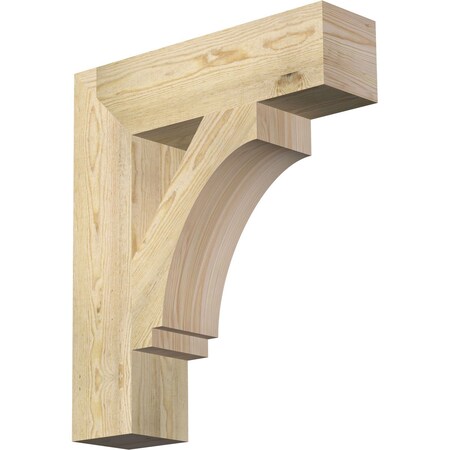Ekena Millwork Imperial Block Rough Sawn Bracket, Douglas Fir, 6"W x 24"D x 28"H BKT06X24X28IMP05RDF